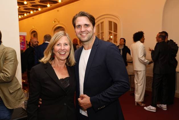 Petra Zieser und Pierre Kiwitt bei der Verleihung der First Steps Awards am 8.10.2023 in Berlin First Steps Awards 2023 in Berlin