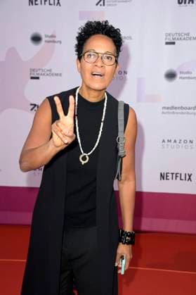 Mo Asumang bei der 24. Verleihung der First Steps Awards im Theater des Westens. Berlin, 08.10.2023