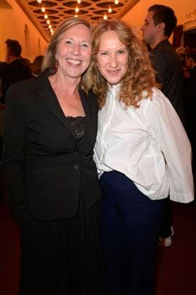 Petra Zieser und Chiara Schoras bei der Aftershow-Party nach der 24. Verleihung der First Steps Awards im Theater des Westens. Berlin, 08.10.2023