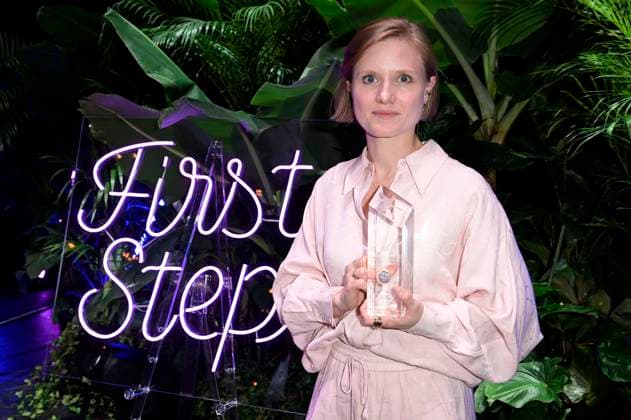Clara Gerst bei der Aftershow-Party nach der 24. Verleihung der First Steps Awards im Theater des Westens. Berlin, 08.10.2023