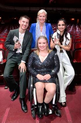 Lorenz Hochhuth, Florentine Schlecht, Marika Ullrich und Bayan Layla bei der Aftershow-Party nach der 24. Verleihung der First Steps Awards im Theater des Westens. Berlin, 08.10.2023