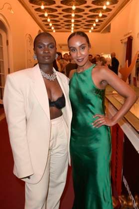 Lorna Ishema und Hadnet Tesfai bei der Aftershow-Party nach der 24. Verleihung der First Steps Awards im Theater des Westens. Berlin, 08.10.2023