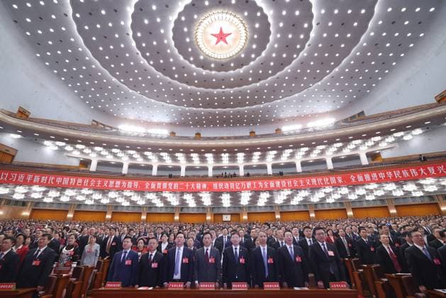 News Themen der Woche KW41 News Bilder des Tages (231009) -- BEIJING, Oct. 9, 2023 -- The 18th National Congress of the All-China Federation of Trade Unions (ACFTU) opens at the Great Hall of the People in Beijing, capital of China, Oct. 9, 2023. ) CHINA-BEIJING-ACFTU-NATIONAL CONGRESS (CN) WangxYe 