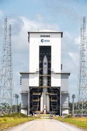 RECORD DATE NOT STATED Ariane 6 space rocket at the Guiana Space Center (CSG) in Kourou Transfer of the Ariane 6 fairing from the Final Assembly Building (BAF) to the ELA-4 gantry tower on October 12, 2022 at the Gana Space Center (CSG) in Kourou, French Guiana French Oversea s departments; French Guiana Europe; Western Europe; France  Copyright: xDR SP Andia.frx 412983