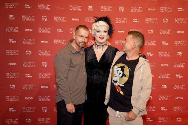 Ulf Leo Sommer, Sheila Wolf, Peter Plate bei der Verleihung des Deutschen Musical theater PReises 2023 im Theater des Westens, Berlin.