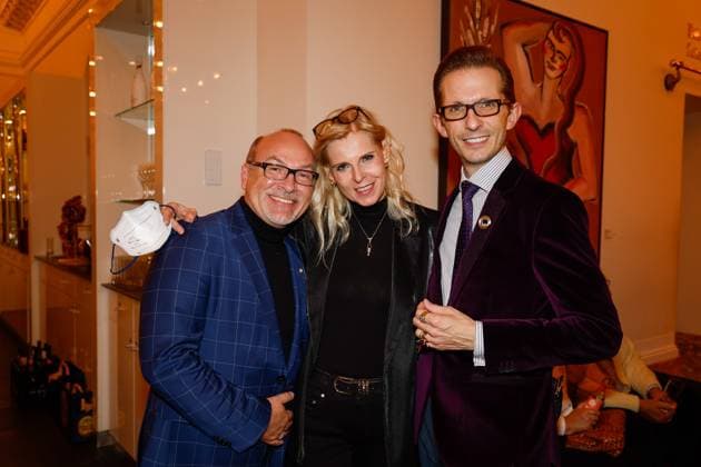 Dennis Schönwetter, Melanie Kühn, Marc Rudolf bei der Verleihung des Deutschen Musical theater PReises 2023 im Theater des Westens, Berlin.