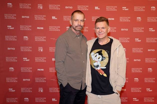 Ulf Leo Sommer, Peter Plate bei der Verleihung des Deutschen Musical theater PReises 2023 im Theater des Westens, Berlin.