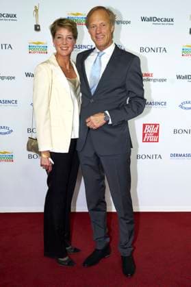 Christina Block und Gerhard Delling bei der 16. Verleihung der Goldenen Bild der Frau 2023 im Stage Theater Neue Flora. Hamburg, 11.10.2023