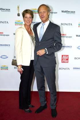 Christina Block und Gerhard Delling bei der 16. Verleihung der Goldenen Bild der Frau 2023 im Stage Theater Neue Flora. Hamburg, 11.10.2023