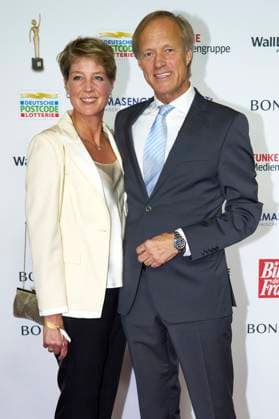 Christina Block und Gerhard Delling bei der 16. Verleihung der Goldenen Bild der Frau 2023 im Stage Theater Neue Flora. Hamburg, 11.10.2023