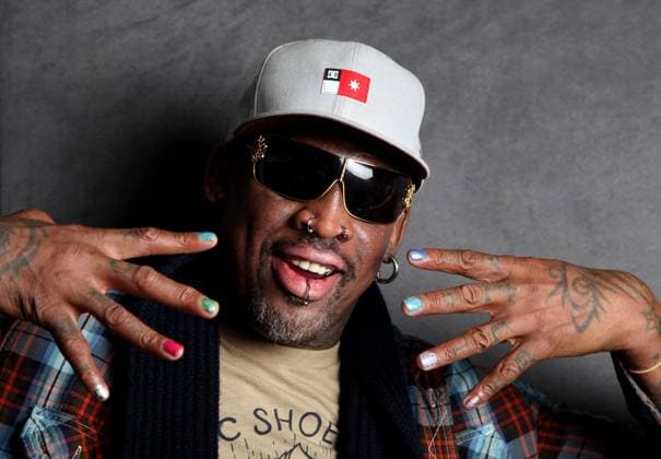 EXCLUSIVE Dennis Rodman, retired NBA star, poses up outside of the Paramount Hotel in New York City 92775, NEW YORK, NEW YORK - Friday March 15, 2013. EXCLUSIVE Feared North Korean dictator Jim Jong Un is simply a basketball loving kid&quoo woho would rather dance to 1980s disco music than start a war, according to his new best friend Dennis Rodman. Basketball legend Rodman reckons Kim is misunderstood and isn t the sabre-rattling ogre Western leaders claim he is. And Rodman believes it s North Korea s military generals who are really running the most secretive country on earth - with baby-faced Kim acting merely as a figurehead. Speaking for the first time since his 10-hour meeting with 30-year-old Kim, Rodman told how the chubby  Copyright: xDanxCallister,xPacificCoastNews.comx xAvalonx 0518863510