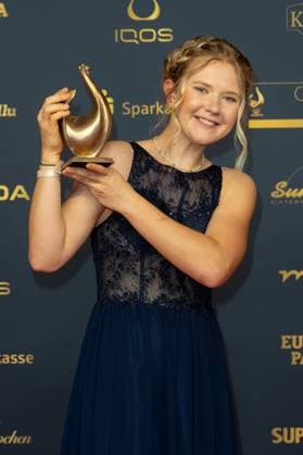 Award - Goldene Henne 2023 Selina Grotian bei der Goldene Henne 2023 am 13.10.2023 im Studio 3 der Media City in Leipzig. Copyright: xEventpressxKochanx