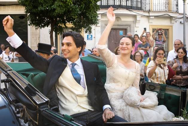 Bilder des Jahres 2023, Entertainment 10 Oktober Entertainment Themen der Woche KW41 Entertaintment Bilder des Tages Wedding of Princess Victoria of Hohenlohe and Maxime Corneille Princess Victoria of Hohenlohe-Langenburg and Maxime Corneille arrive to the San Miguel church for their wedding in Jerez de la Frontera, Spain, on October 14, 2023. Photo by Archie Andrews ABACAPRESS.COM Jerez de la Frontera Spain  Copyright: xAndrewsxArchie ABACAx 871684_001 AndrewsxArchie ABACAx 871684_001