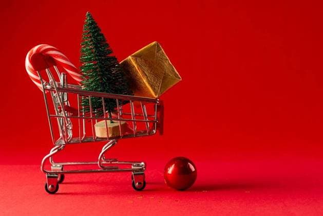 Shopping trolley with christmas tree and decorations with copy space on red background Shopping trolley with christmas tree and decorations with copy space on red background. Christmas, decorations, tradition and celebration concept., model released, , property released, Cape Town, South Africa, 30.08.2023, 4168717.jpg, shopping trolley,christmas tree,decoration,copy space,red background,tradition,celebration,concept,holiday,design,christmas,illustration,abstract,decorative,background,art,festive,graphic,card,symbol,pattern,greeting,traditional,party,decor,year,element,gift,shopping,trolley,tree,copy,space,red