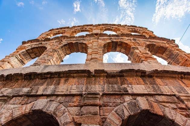 Arena di Verona Detail under a blue sky at sunset time Arena di Verona Detail under a blue sky 5 Copyright: xFilippoxCarlotx COMM (8905)