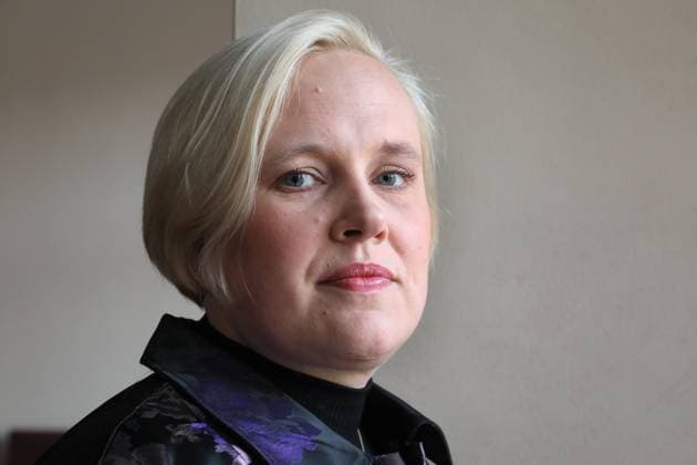 16.10.2023, Frankfurt, DEU Verleihung des Deutschen Buchpreis im Frankfurter Roemer. Anne Rabe, von der Jury ausgewaehlte Autorin fuer die Shortlist des Deutschen Buchpreis 2023