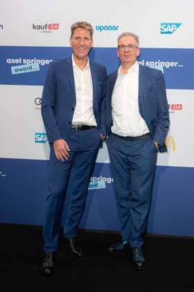 Axel Springer Award 2023 Thomas Fuhr und Michael Rauterkus beim Axel Springer Award 2023 im Axel Springer Neubau am 17.10.2023 in Berlin. Copyright: xEventpressxKochanx