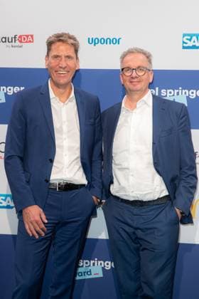 Axel Springer Award 2023 Thomas Fuhr und Michael Rauterkus beim Axel Springer Award 2023 im Axel Springer Neubau am 17.10.2023 in Berlin. Copyright: xEventpressxKochanx