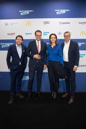 Axel Springer Award 2023 Jens-Uwe Bornemann, Claudius Senst, Verena Pausder und Tonio Kröger beim Axel Springer Award 2023 im Axel Springer Neubau am 17.10.2023 in Berlin. Copyright: xEventpressxKochanx