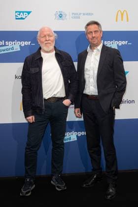 Axel Springer Award 2023 Hans-Christian Boos und Dirk General-Kuchel beim Axel Springer Award 2023 im Axel Springer Neubau am 17.10.2023 in Berlin. Copyright: xEventpressxKochanx