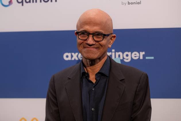 Axel Springer Award 2023 Satya Nadella beim Axel Springer Award 2023 im Axel Springer Neubau am 17.10.2023 in Berlin. Copyright: xEventpressxKochanx