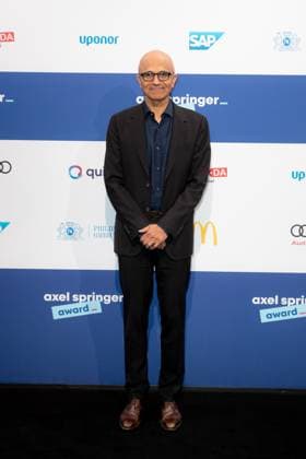 Axel Springer Award 2023 Satya Nadella beim Axel Springer Award 2023 im Axel Springer Neubau am 17.10.2023 in Berlin. Copyright: xEventpressxKochanx