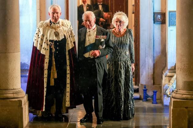 Entertainment Themen der Woche KW42 Entertainment Bilder des Tages 18 10 2023. London, United Kingdom. The King and Queen Visit the Mansion House in London.  Copyright: xMartynxWheatleyx xParsonsxMediax PAR-8521-0007