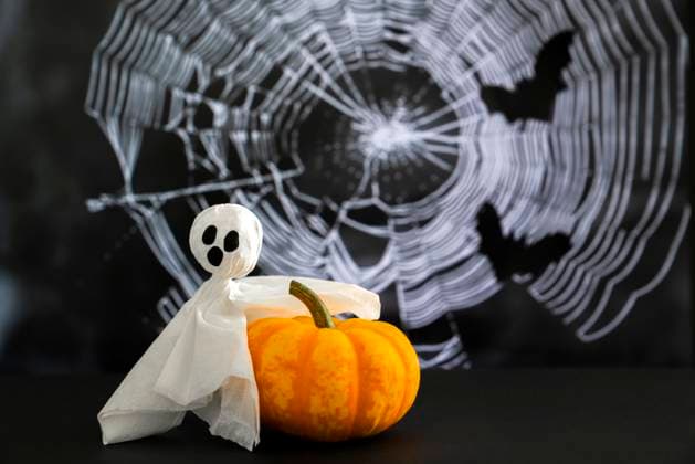 White ghost sits on branch against background of cobwebs and bats. Concept of halloween . , 39334220.jpg, halloween, pumpkin, symbol, spider web, ghost, bats, decoration, white, holiday, horror, orange, scary, background, autumn, october, cobweb, concept, dark, handmade, celebration, fear, night, black, festive, halloween background, decor, creative, traditional, american, boo, sitting, branch RECORD DATE NOT STATED