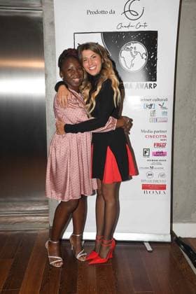 Filmfest in Rom, Maxxi Museum Women in Cinema Award Rome, Maxxi Museum Women in Cinema Award, In the photo: Claudia Conte with Joy