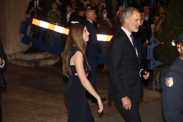 The King and Queen of Spain, the Princess of Asturias and Infanta Sofia preside over the 31st Princess of Asturias Awards Concert King Felipe VI and Infanta Sofia leaves the XXXI Princess of Asturias Awards Concert at the Auditorio Palacio de Congresos Principe Felipe on October 19, 2023 in Oviedo, Spain. Photo by Raul Terrel Europa Press ABACAPRESS.COM Oviedo Spain  Copyright: xEuropaxPress ABACAx 872467_031 EuropaxPress ABACAx 872467_031