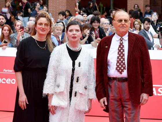 Rome, Rome Film Fest 2023. Rome Film Festival. Red carpet Isabella Rossellini. Pictured: Alice Rohrwacher, Isabella Rossellini and Renzo Arbore  Copyright: xMaurizioxD Avanzox xipa-agency.nx xDxAvanzo Provvisionatox IPA_IPA41102544