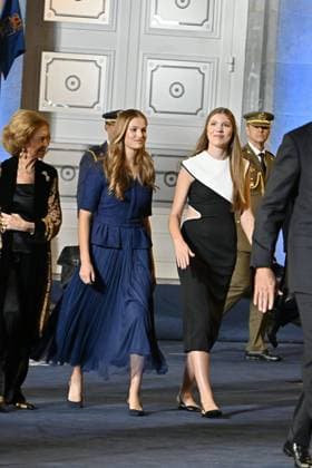 Spanish King Felipe VI and Letizia with Princess of Asturias Leonor de Borbon and Sofia de Borbon during the Princess of Asturias Awards 2023 in Oviedo, on Friday 20 October 2023 Cordon Press
