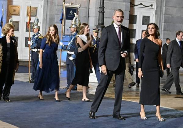 Spanish King Felipe VI and Letizia with Princess of Asturias Leonor de Borbon and Sofia de Borbon during the Princess of Asturias Awards 2023 in Oviedo, on Friday 20 October 2023 Cordon Press