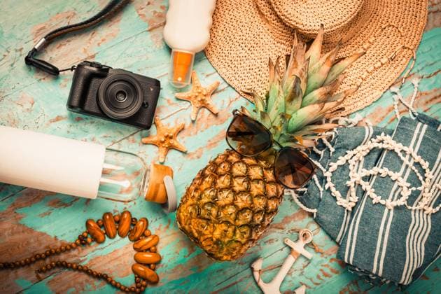 Summer vacation accessories Summer vacation accessories, travel or vacation concept. Summer background. Copyright: xZoonar.com IngridxBalabanovax 20529978
