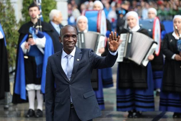 Entertainment Bilder des Tages Princess of Asturias Awards Ceremony - Oviedo Eliud Kipchoge, Princess of Asturias Award for Sports, on his arrival at the Princess of Asturias Awards 2023 ceremony on October 20, 2023, in Oviedo, Spain. Photo by Raul Terrel Europa Press ABACAPRESS.COM Oviedo Spain  Copyright: xEuropaxPress ABACAx 872624_008 EuropaxPress ABACAx 872624_008