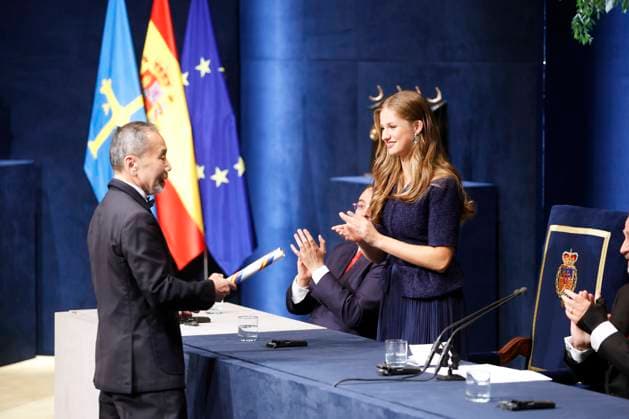 20-10-2023 Gala Princess Leonor and Haruki Murakam during the Princess Asturias awards gala at the Campoamor Theatre in Oviedo. No Spain Â  Copyright: xPPEx