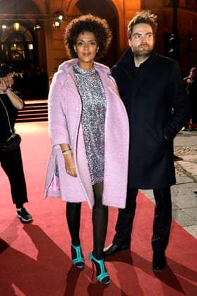 Dennenesch Zoude und Mario Pfeifer bei der 34. Verleihung des Hessischen Film- und Kinopreises 2023 in der Alten Oper. Frankfurt, 20.10.2023