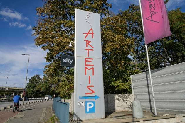 Logo Artemis, Bordell, Halenseestraße, Charlottenburg, Berlin, Deutschland *** Logo Artemis, brothel, Halenseestraße, Charlottenburg, Berlin, Germany