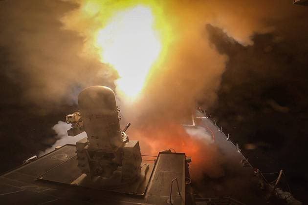 The Arleigh Burke-class guided-missile destroyer USS Carney (DDG 64) defeats a combination of Houthi missiles and unmanned aerial vehicles in the Red Sea, Oct. 19. Carney is deployed to the U.S. 5th Fleet area of operations to help ensure maritime security and stability in the Middle East region. While the primary target of the missiles and drones has yet to be established, U.S. officials have said they were potentially headed towards Israel. Where: Red Sea When: 19 Oct 2023 Credit: U.S. Navy Cover Images **EDITORIAL USE ONLY. MATERIALS ONLY TO BE USED IN CONJUNCTION WITH EDITORIAL STORY. THE USE OF THESE MATERIALS FOR ADVERTISING, MARKETING OR ANY OTHER COMMERCIAL PURPOSE IS STRICTLY PROHIBITED. MATERIAL COPYRIGHT REMAINS WITH STATED SUP Copyright: xPettyxOfficerx2ndxClassxAaronxLax 53150395