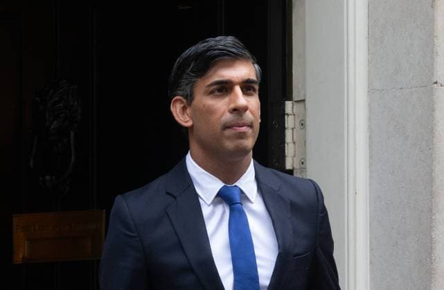 October 25, 2023, London, England, United Kingdom: RISHI SUNAK leaves 10 Downing Street ahead of Prime MinistersÃ¢â‚¬â ¢ Questions session in House of Commons on the first anniversary of his becoming Prime Minister of the United Kingdom. Sunak was appointed as PM on 25 October 2022 by the King Charles III. London United Kingdom - ZUMAs262 20231025_zip_s262_054 Copyright: xTayfunxSalcix
