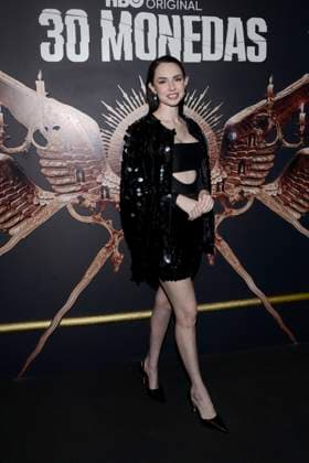 October 26, 2023, Mexico City, Ciudad de Mexico, Mexico: October 25, 2023, Mexico City, Mexico: Paulina Burrola Attends the black carpet of the season 2 Premiere of the 30 Monedas Tv Series by HBO, at Salon Barcelona. on October 25, 2023 in Mexico City, Mexico. Mexico City Mexico - ZUMAe321 20231026_zea_e321_029 Copyright: xCarlosxTischler xEyepixxGroupx