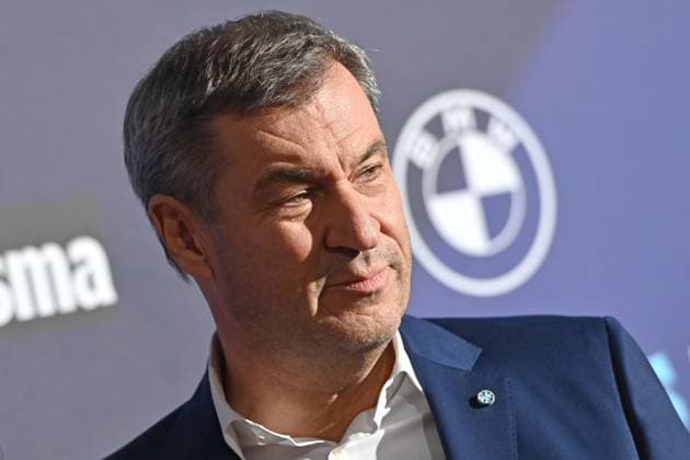 Markus SOEDER (Ministerpraesident Bayern und CSU Vorsitzender). Einzelbild,angeschnittenes Einzelmotiv,Portraet,Portrait,Porträt. Roter Teppich,Blauer Panther Ð TV und Streaming Award 2023 am 25.10.2023 in der BMW Welt Muenchen.