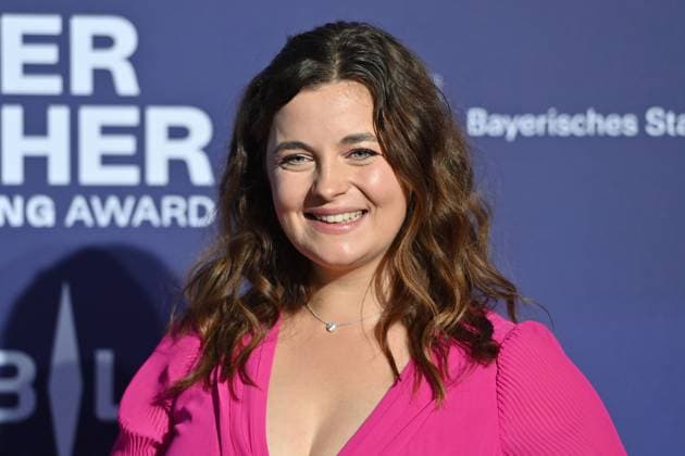 Ronja FORCHER (Schauspielerin), Einzelbild,angeschnittenes Einzelmotiv,Portraet,Portrait,Porträt. Roter Teppich,Blauer Panther Ð TV und Streaming Award 2023 am 25.10.2023 in der BMW Welt Muenchen.
