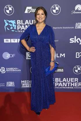 Karen Webb bei der Verleihung vom Blauer Panther - TV & Streaming Award 2023 in der BMW Welt. München, 25.10.2023