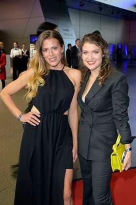 Nele Kiper und Lara Mandoki bei der Verleihung vom Blauer Panther - TV & Streaming Award 2023 in der BMW Welt. München, 25.10.2023
