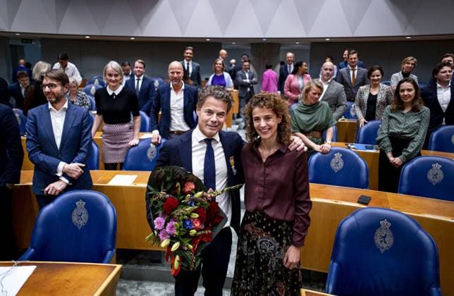 THE HAGUE - The House of Representatives says goodbye to Jeroen van Wijngaarden. Van Wijngaarden, who was a Member of Parliament for the VVD for a total of seven years, was appointed Knight in the Order of Orange-Nassau upon his retirement. ANP RAMON VAN FLYMEN netherlands out - belgium out  Copyright: xx x482172936x originalFilename: 482172936.jpg