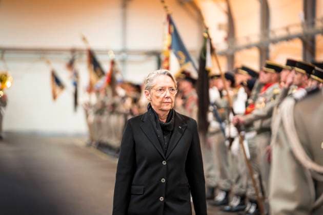 News Bilder des Tages PM Borne Inaugurates The French Army Drone School - Chaumont-Semoutiers French Prime Minister Elisabeth Borne inaugurated the French Army s drone school at Chaumont Semoutiers, in the presence of French Minister of Defence Sebastien Lecornu. Chaumont Semoutiers, France on October 26, 2023. Photo by Gabrielle CEZARD Pool ABACAPRESS.COM Chaumont-Semoutiers France  Copyright: xPool ABACAx 873402_030 Pool ABACAx 873402_030