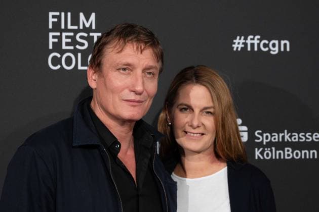 Oliver MASUCCI, Schauspieler, Tanit KOCH, Journalistin, Roter Teppich, Red Carpet Show, Ankunft, arrival, Film Festival Cologne awards in Koeln, 26.10.2022.