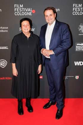 Martina Richter und Nathanael Liminski bei der Verleihung der Cologne Awards auf dem 33. Film Festival Cologne 2023 im E-Werk. Köln, 26.10.2023