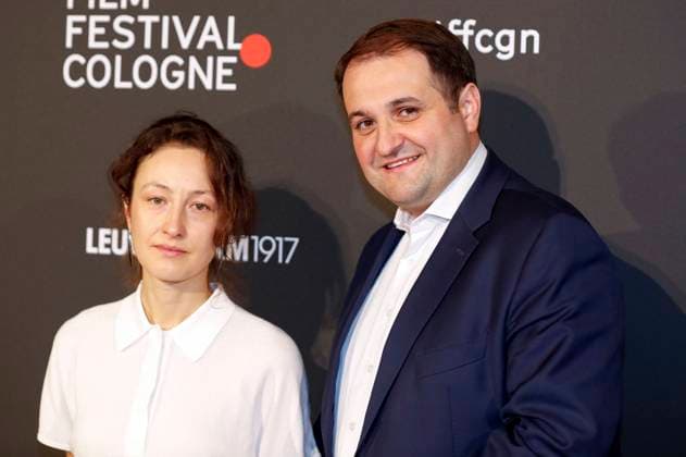 Katharina Huber und Nathanael Liminski bei der Verleihung der Cologne Awards auf dem 33. Film Festival Cologne 2023 im E-Werk. Köln, 26.10.2023